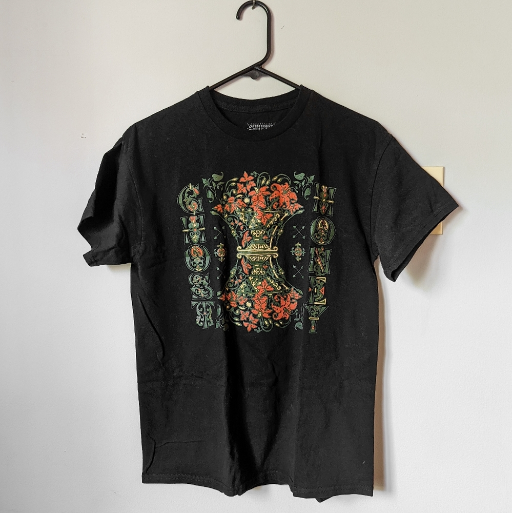 Ghost Honey Baroque Bouquet Black Tee (Size Medium)